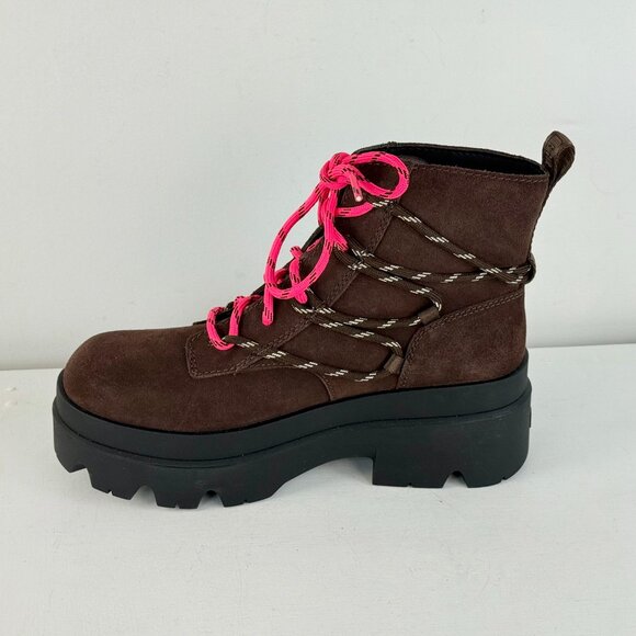 8.5 - Women's UGG Brisbane Platform Waterproof Leather Boots - Picture 3 of 9